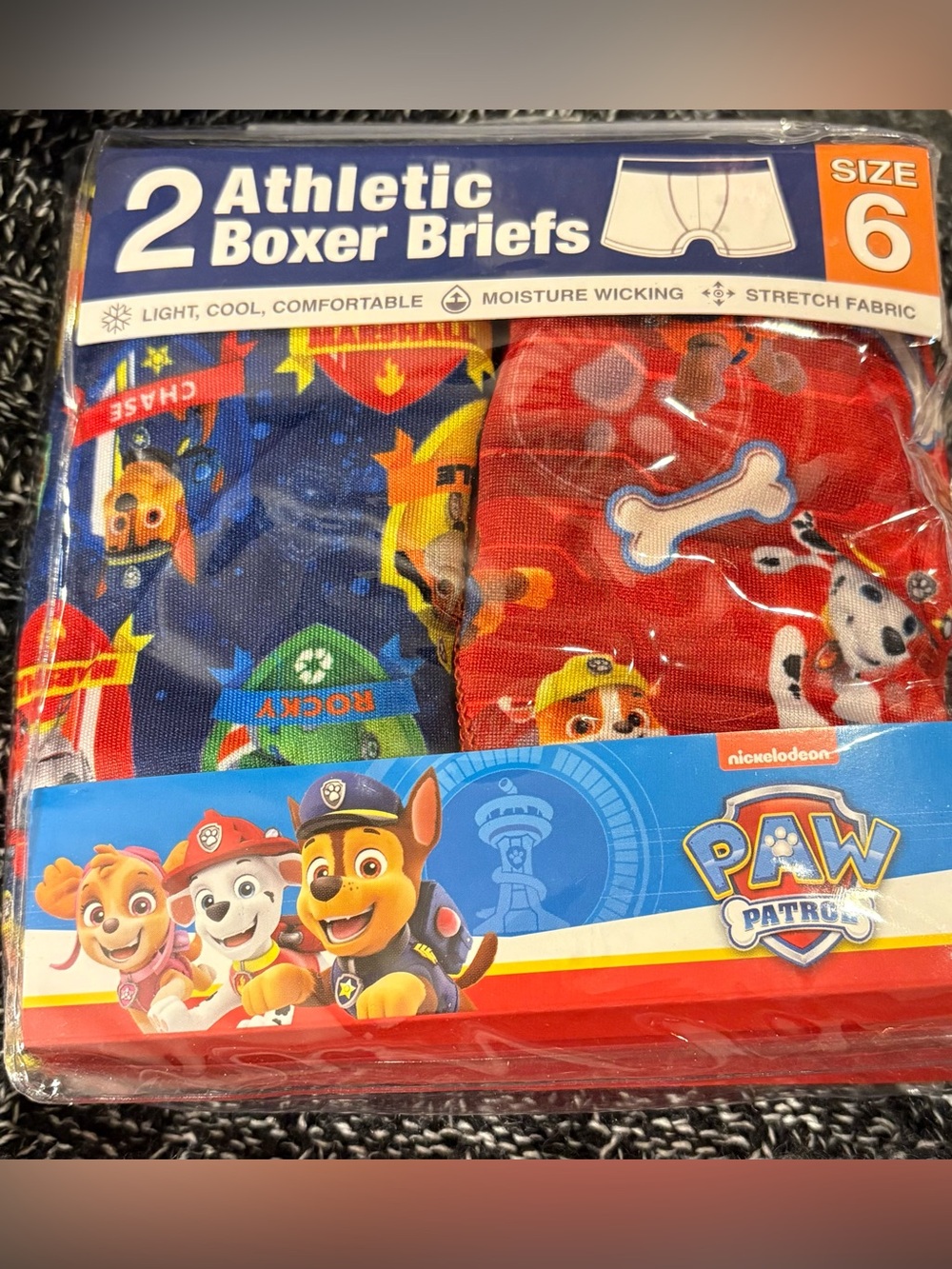 Paw Patrol Boys Boxer Briefs - Size 6 - NEW